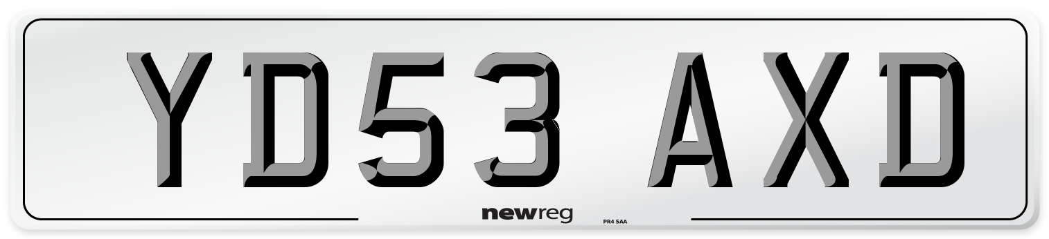 YD53 AXD Number Plate from New Reg